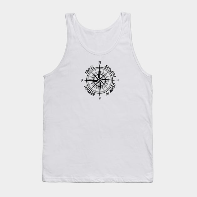 Travel explore discover the world compass Tank Top by gegogneto